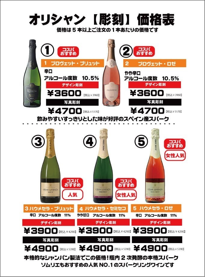 オリシャン（彫刻）価格表1