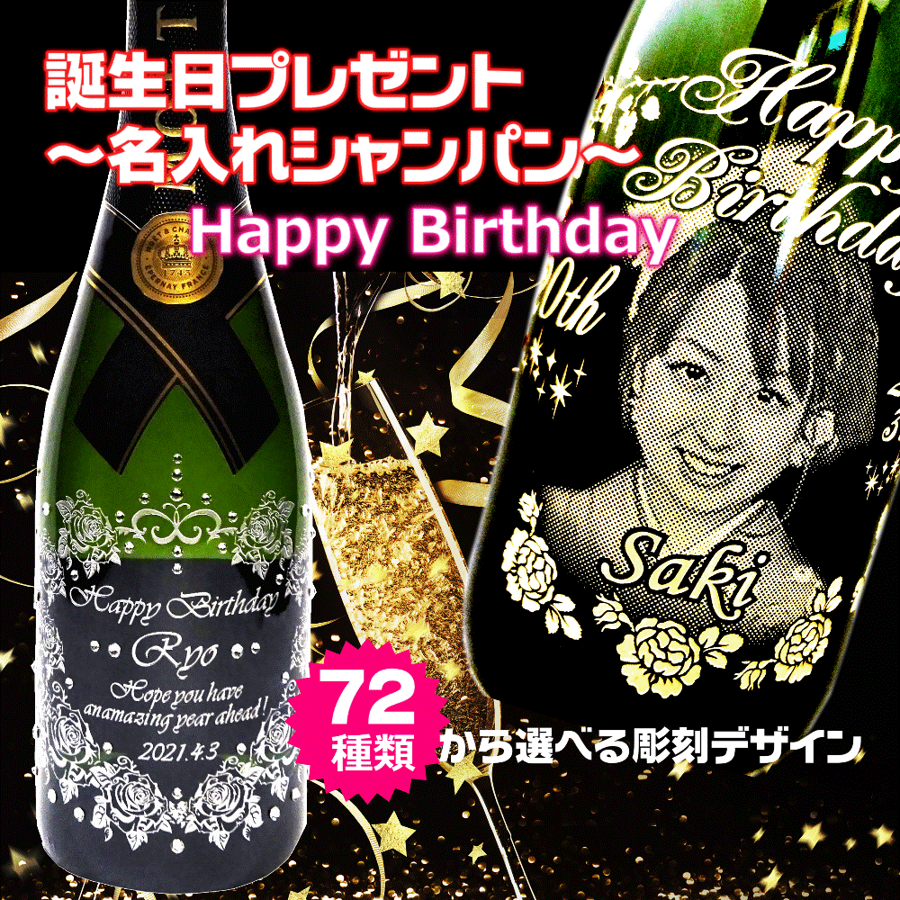 オリジナルシャンパン誕生日プレゼントメイン画像
