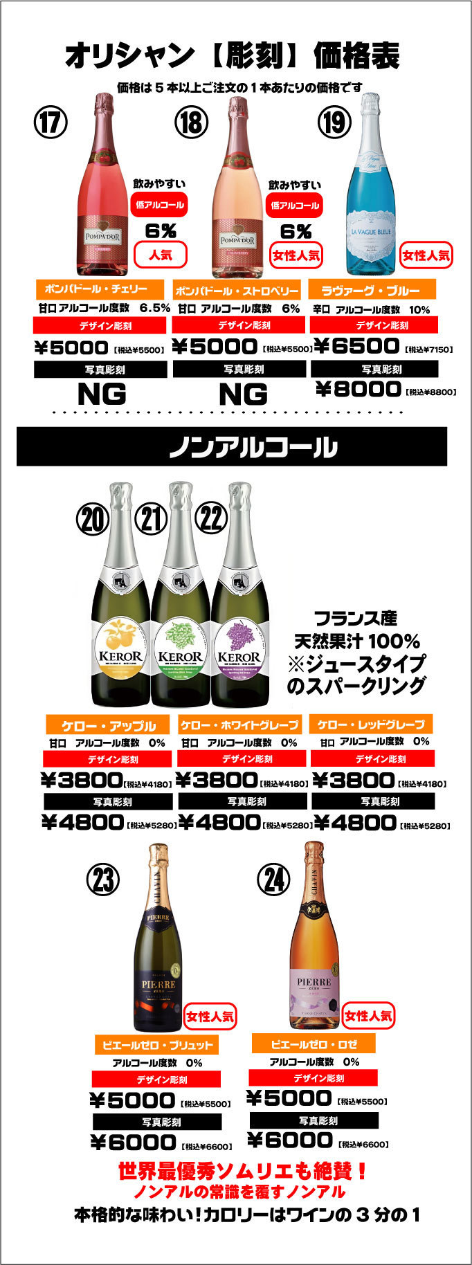 オリシャン（彫刻）価格表④